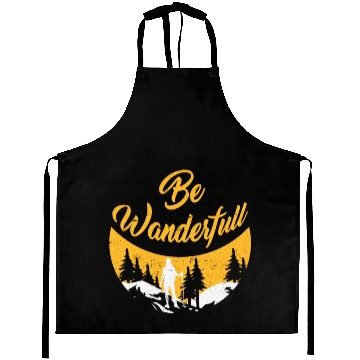 Discover Wanderlust Be Wanderfull Mountain Fan Hiking Aprons