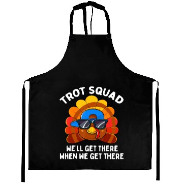 Discover Turkey Trot Squad Funny Thanksgiving Running Costu Aprons
