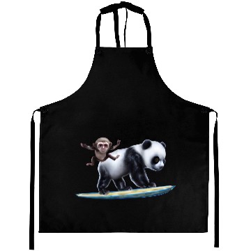 Discover Surfing panda and monkey Aprons