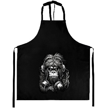 Discover Black and white gorillas, Digital Illustration, Aprons