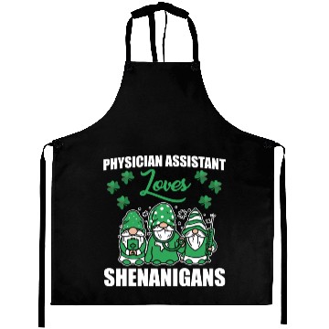 Discover Funny Physician Assistant Loves St. Patricks Day Aprons