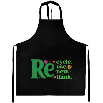 Discover Recycle Reuse Renew Rethink - Earth Day Aprons