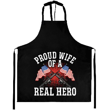 Discover Soldier proud wife of real hero military army Aprons
