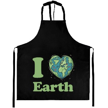 Discover I Love Earth Design. Cute Earth Day Environmental Aprons