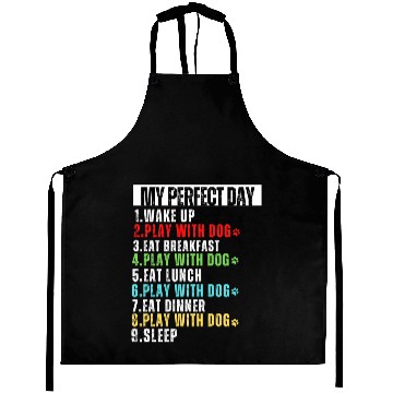 Discover My Perfect Day Dog Mom Dog Dad Aprons