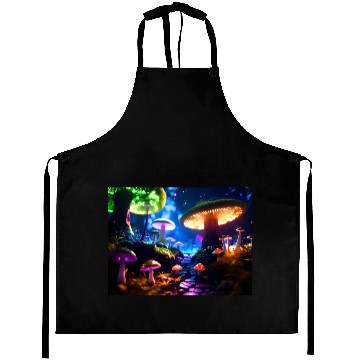 Discover Fantasy Shroom Forest Trippy Vibes Graphic Aprons