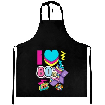 Discover I Love 80s funny 80s women style Aprons