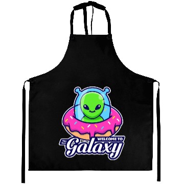 Discover Welcome to the new galaxy with donut UFO. Aprons
