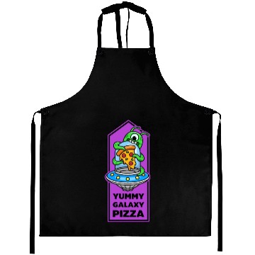 Discover Yummy Galaxy Pizza. Aprons