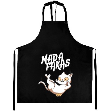 Discover Clumsy Cat I Madafakas I White Cat Aprons
