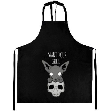 Discover Death Cat Skull Aprons
