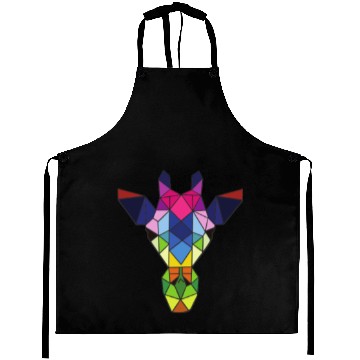 Discover giraffe head made of geometric shapes Aprons