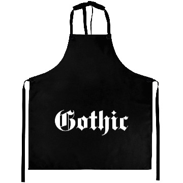 Discover Gothic typography design Aprons
