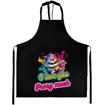 Discover Street Style Cat Graffiti Purry Much Art Aprons