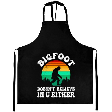 Discover Bigfoot Hiker and Funny Climber Mountains Aprons
