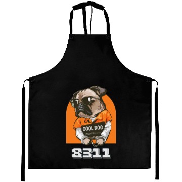 Discover Orange Cool Dog Aprons