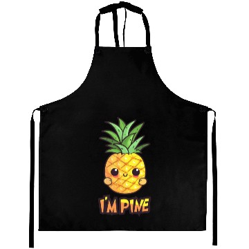 Discover i'm pine funny pineapple design Aprons