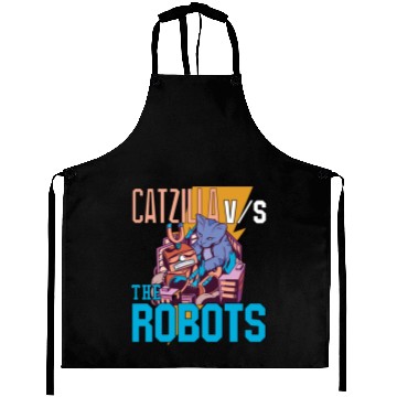 Discover Catzilla Versus Robot Aprons