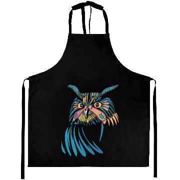 Discover Colorful Owl Bird Nature Aprons