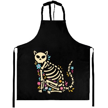 Discover Halloween Cat Skeleton Aprons