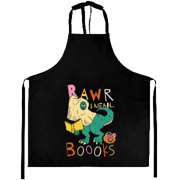 Discover Reading Teacher Halloween T Rex Ghost Book Aprons