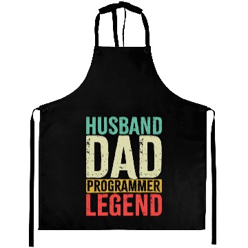 Discover Husband Dad Programmer Legend Aprons
