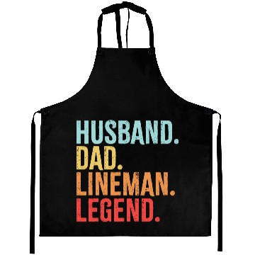 Discover Husband Dad Lineman Legend Aprons
