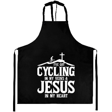 Discover Jesus Cycling Lover Cyclist Bicycling Aprons