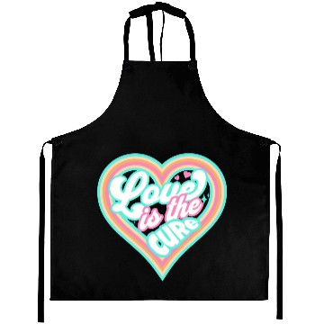 Discover LOVE IS THE CURE (blue) Aprons