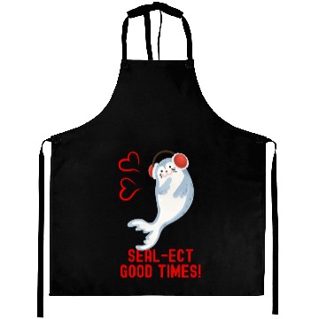 Discover Seal Pun Sealect Good Times Cute Funny Animal Pun Aprons