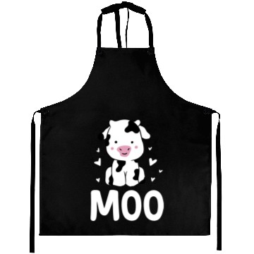 Discover Moo Cow Lover Famer Cattle Ranch Dairy Farming Aprons