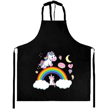 Discover unicorn rainbow Aprons