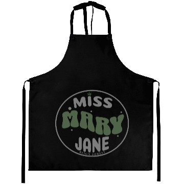 Discover Miss Mary Jane Marijuana Funny Graphic Aprons
