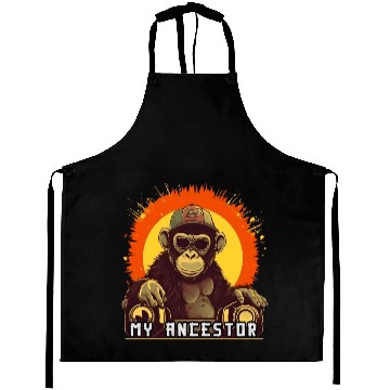 Discover My Ancestor Monkey Cool DJ Ape Aprons