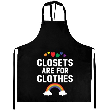 Discover Closets Are For Clothes Rainbow Pride Month LGBTQ Aprons