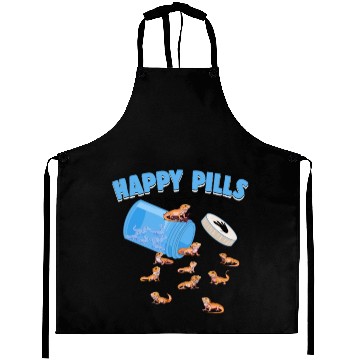 Discover Happy Pills Lizards Funny Bearded Dragon Lovers Aprons
