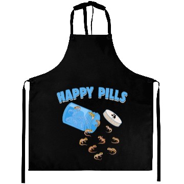 Discover Happy Pills Lizards Funny Leopard Gecko Lovers Aprons