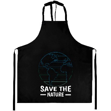 Discover Minimalist Save Nature Oceans Day Earth Day Aprons