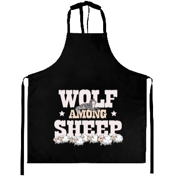 Discover Wolf Among Sheep Wolves Animal Werewolf Wolf Lover Aprons