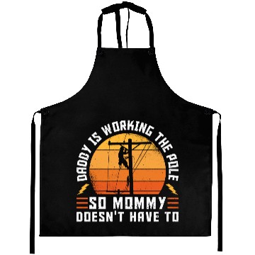 Discover Electrical Lineman Daddy Is Working The Pole Aprons