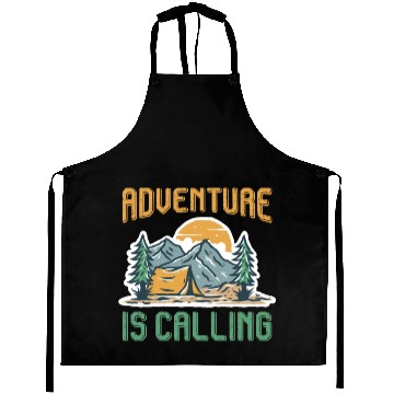 Discover Adventure is calling Mountain lover Hiking Aprons