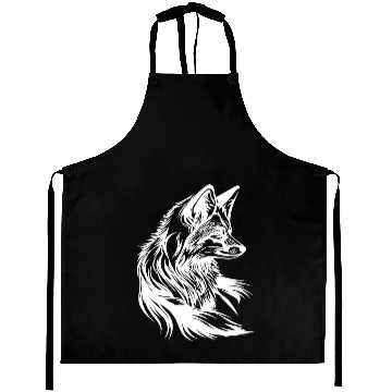 Discover Little Cute Fox Portrait Tattoo Ink Aprons
