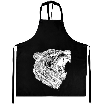 Discover Wild Bear's Head With Sharp Teeth Aprons