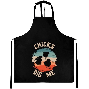 Discover Chicks Dig Me Funny Easter Chicken Aprons
