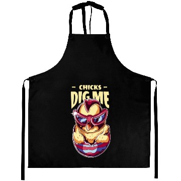 Discover Chicks Dig Me Funny Easter Chicken Aprons