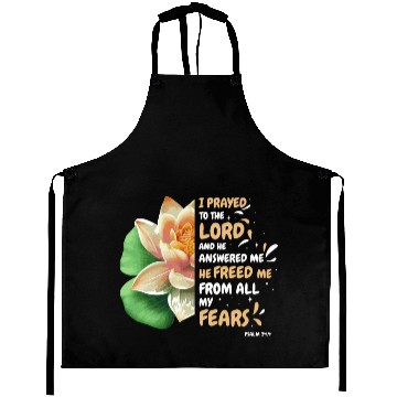 Discover Freed Me From Fear Water Lilly Flower Bible Verse Aprons