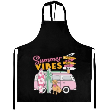 Discover Summer Vibes Sand Beach Surf Relax Shells Sun Aprons