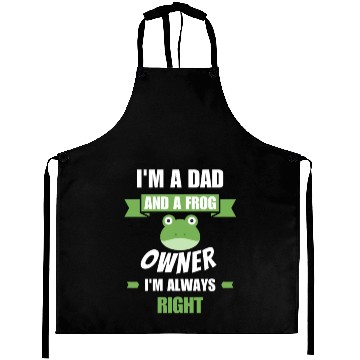 Discover Dad and frog owner Aprons