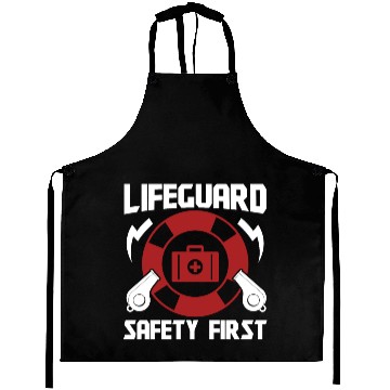 Discover Lifeguard safety first pool guard sea rescuer Aprons