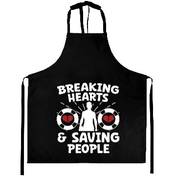 Discover Lifeguard breaking hearts saving people pool guard Aprons